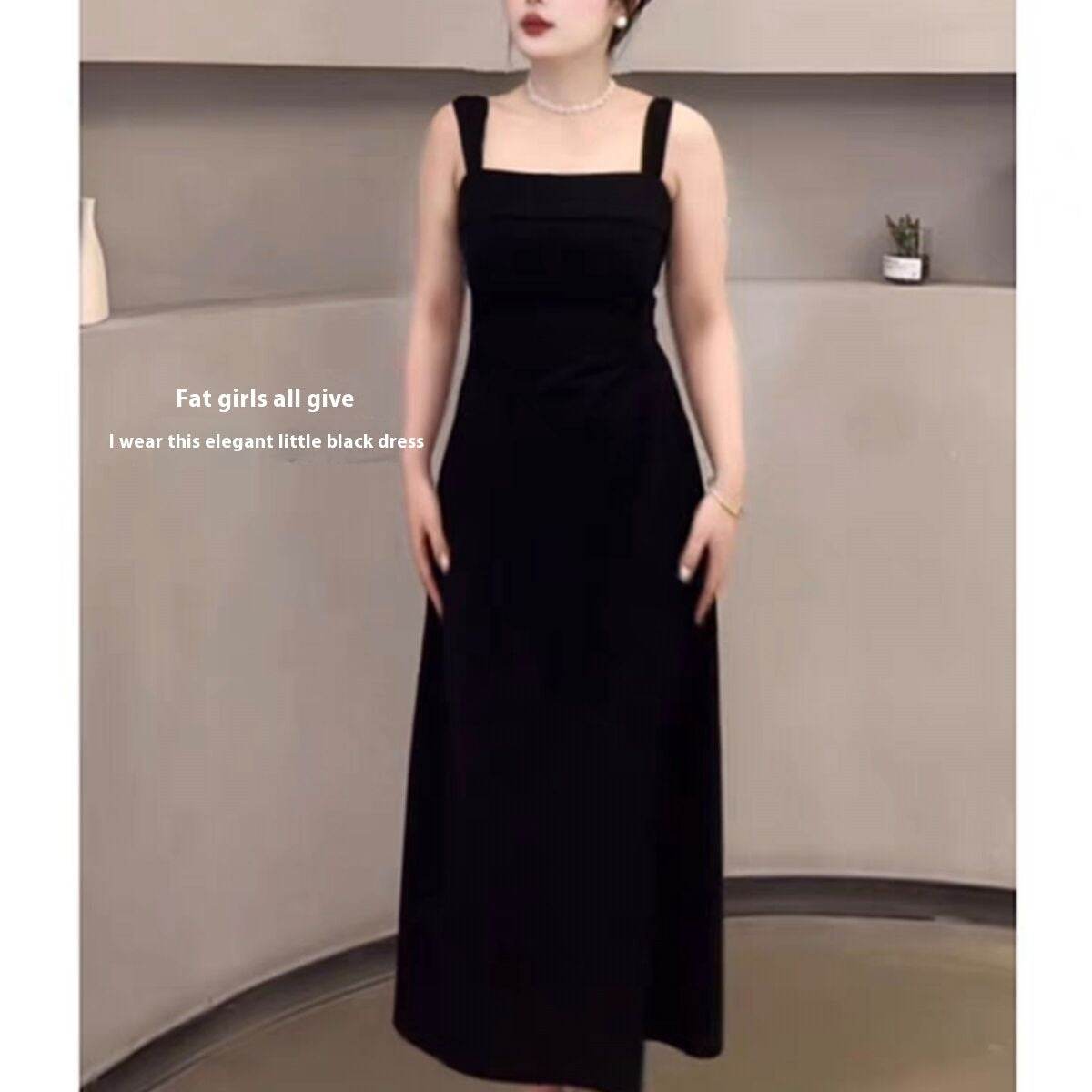 Plus Size High-grade French Strap Dress Women - Mubimart