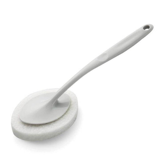 1pc Hand-held Sponge Cleaning Brush Bath Brush Ceramic Tile Kitchen Descaling Pot Brush Floor Brush Replaceable Sponge - Mubimart
