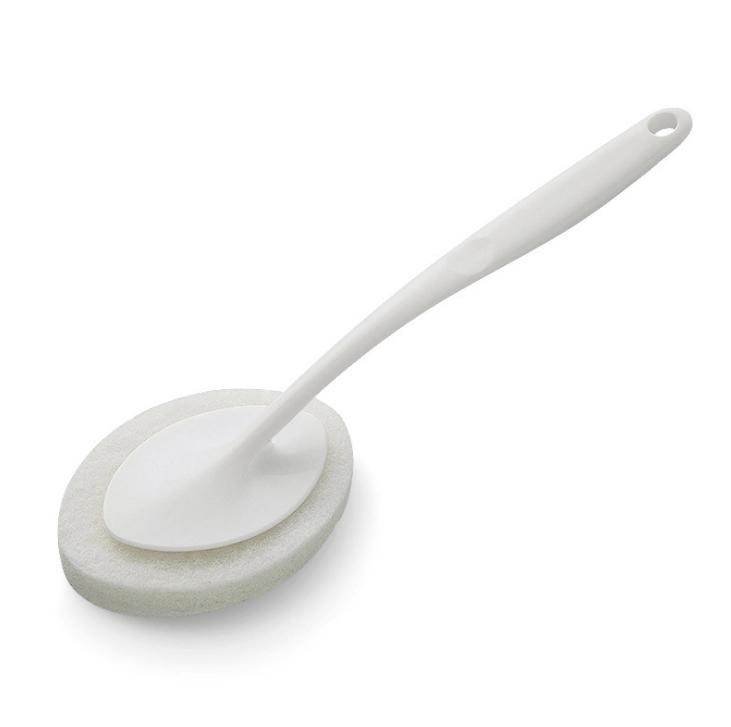 1pc Hand-held Sponge Cleaning Brush Bath Brush Ceramic Tile Kitchen Descaling Pot Brush Floor Brush Replaceable Sponge - Mubimart