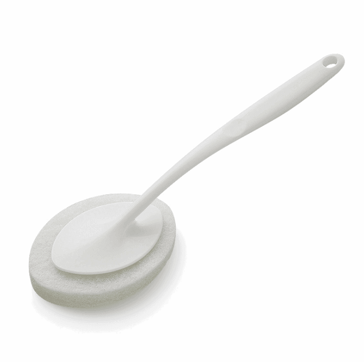 1pc Hand-held Sponge Cleaning Brush Bath Brush Ceramic Tile Kitchen Descaling Pot Brush Floor Brush Replaceable Sponge - Mubimart