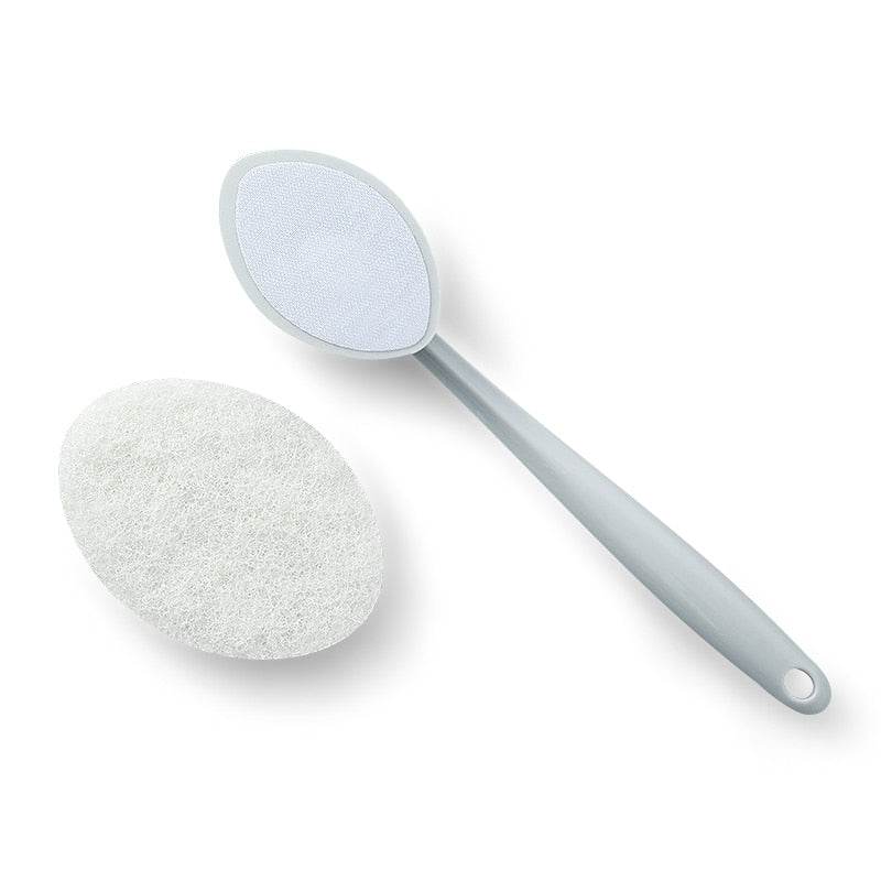 1pc Hand-held Sponge Cleaning Brush Bath Brush Ceramic Tile Kitchen Descaling Pot Brush Floor Brush Replaceable Sponge - Mubimart