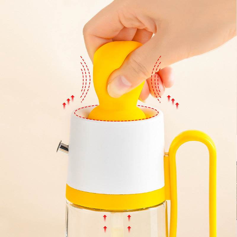 2 In 1 Oil Dispenser With Silicon Brush BBQ Oil Spray Glass Bottle Silicone For Barbecue Cooking Seasoning Bottle Kitchen Gadgets - Mubimart