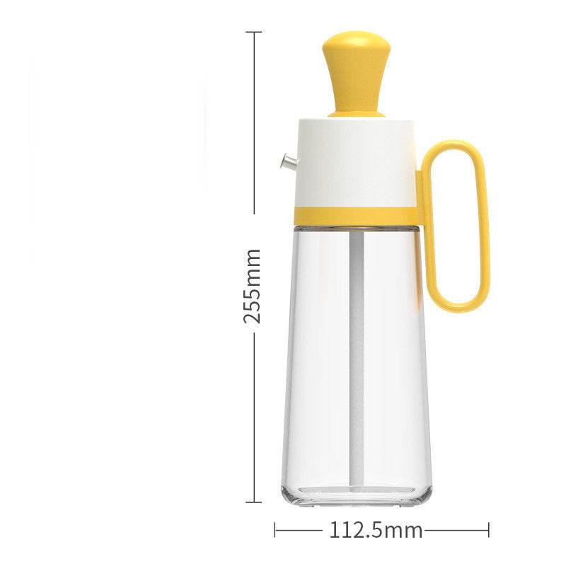 2 In 1 Oil Dispenser With Silicon Brush BBQ Oil Spray Glass Bottle Silicone For Barbecue Cooking Seasoning Bottle Kitchen Gadgets - Mubimart
