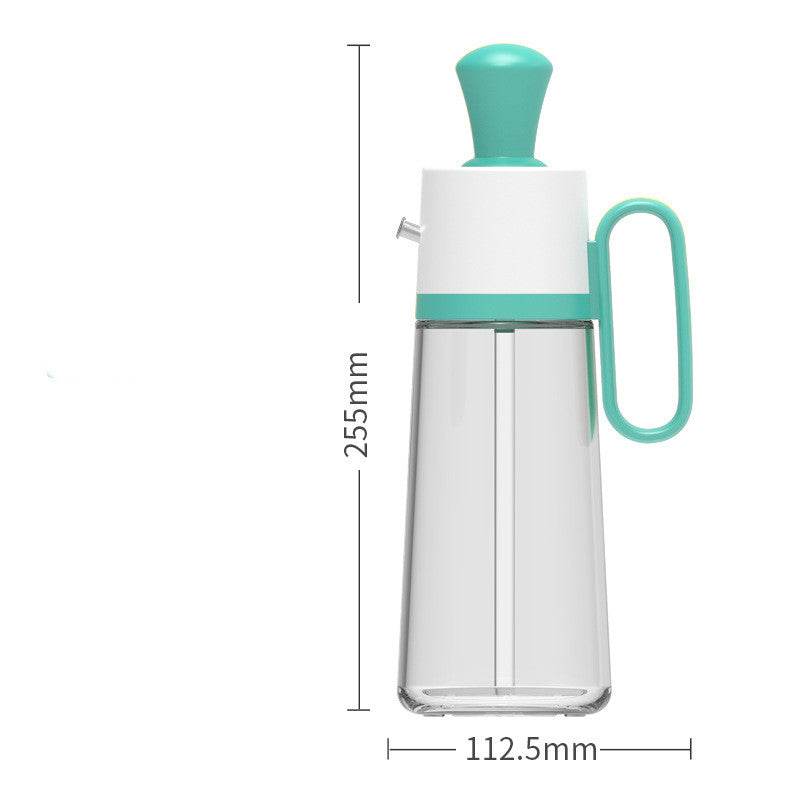 2 In 1 Oil Dispenser With Silicon Brush BBQ Oil Spray Glass Bottle Silicone For Barbecue Cooking Seasoning Bottle Kitchen Gadgets - Mubimart