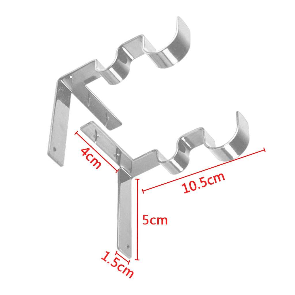 2 X Curtain Rod Bracket Kwik Hang Curtain Rod Holders Tap Right Into Window Frame Curtain Rod Bracket High Quality - Mubimart