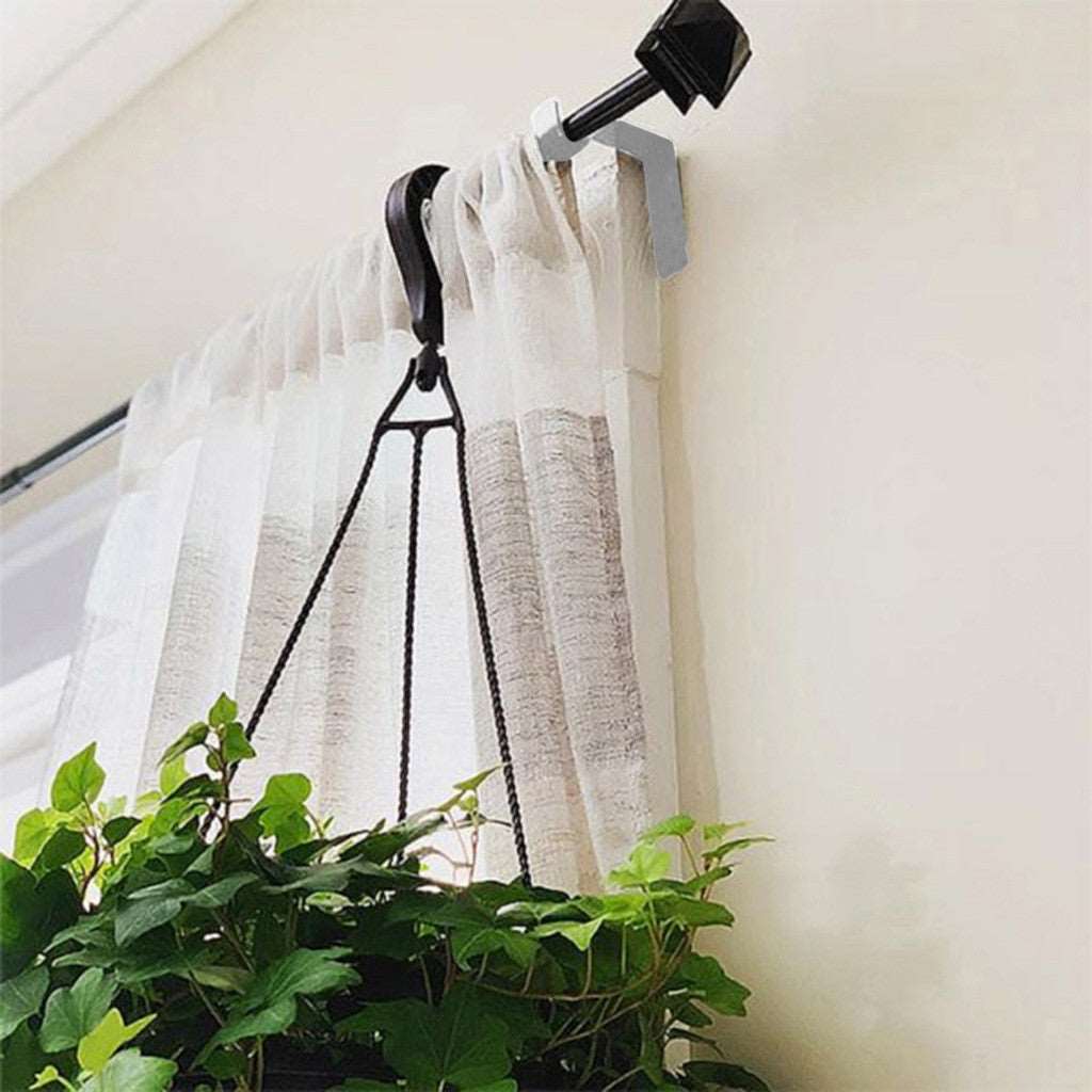 2 X Curtain Rod Bracket Kwik Hang Curtain Rod Holders Tap Right Into Window Frame Curtain Rod Bracket High Quality - Mubimart -  