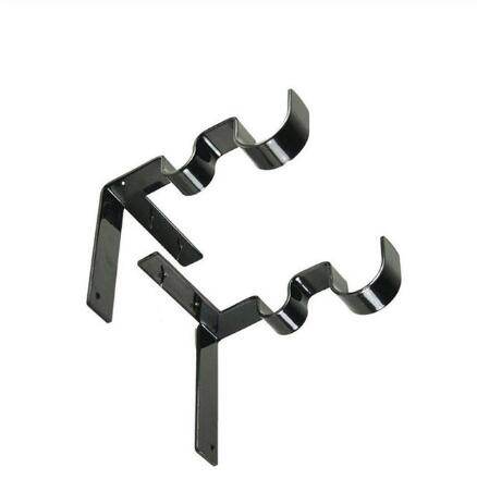 2 X Curtain Rod Bracket Kwik Hang Curtain Rod Holders Tap Right Into Window Frame Curtain Rod Bracket High Quality - Mubimart