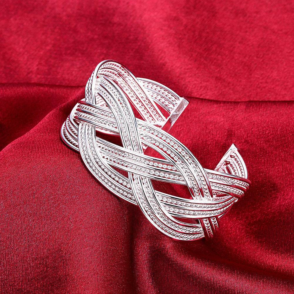 Silver Bangle Bracelet - Mubimart