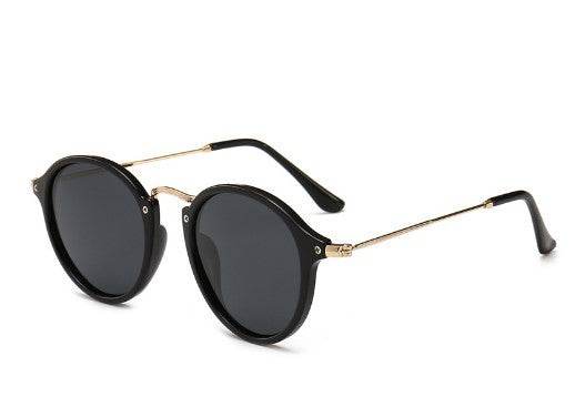 Metal Round Face Sunglasses Retro Driver Sunglasses Men And Women Sunglasses - Mubimart