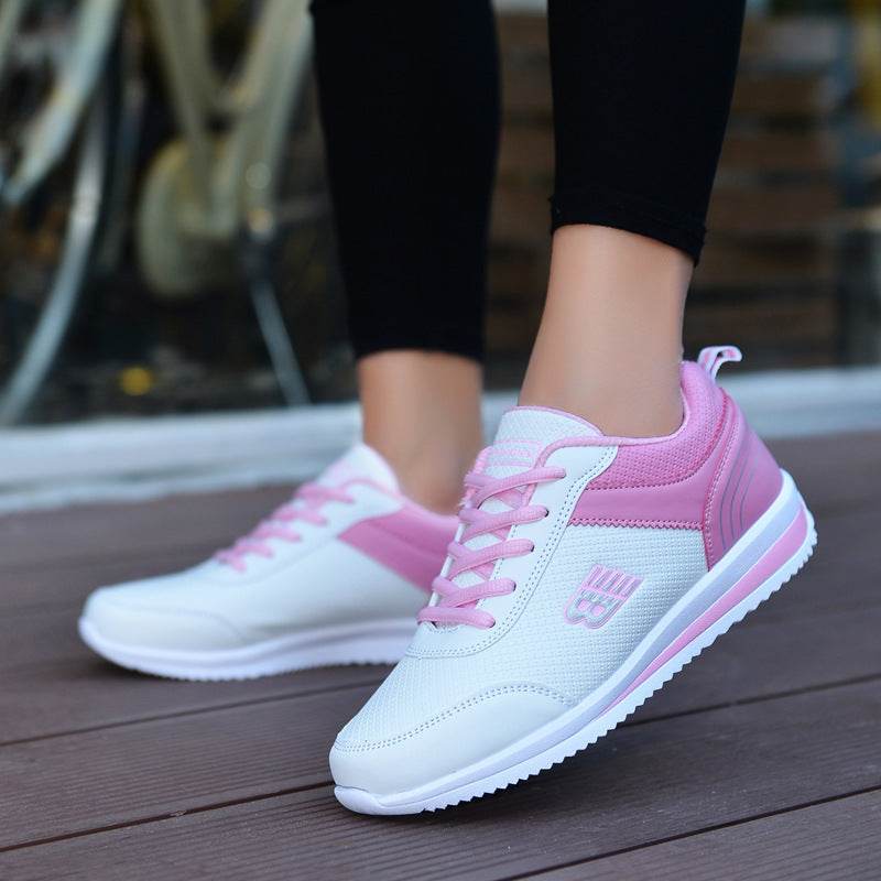 Leather student sneakers women - Mubimart