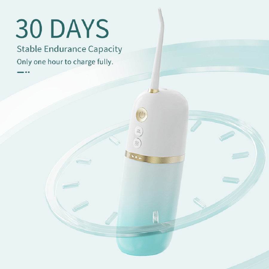 200ml Portable Flosser IPX7 Waterproof Electric Flosser USB Rechargeable Water Dental Picks With 4PCS Nozzle - Mubimart