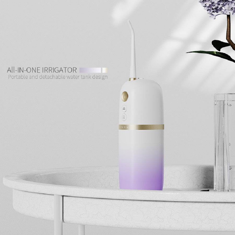 200ml Portable Flosser IPX7 Waterproof Electric Flosser USB Rechargeable Water Dental Picks With 4PCS Nozzle - Mubimart