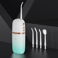 200ml Portable Flosser IPX7 Waterproof Electric Flosser USB Rechargeable Water Dental Picks With 4PCS Nozzle - Mubimart - Water Flosser 