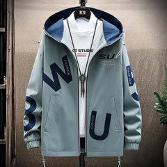 Men's Casual Cropped Fleece Jacket Hooded Jacket