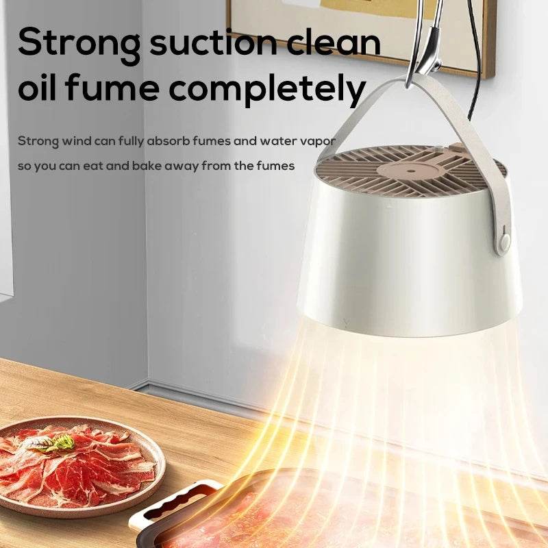 2024 New Portable Desktop Exhaust Fan Small Kitchen Hood Extractor Barbecue USB Charging Desktop Range Hoods Mini Suction Cooker Hood Kitchen Gadgets - Mubimart