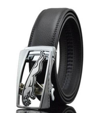 Men Automatic Buckle Leather Belts - Mubimart