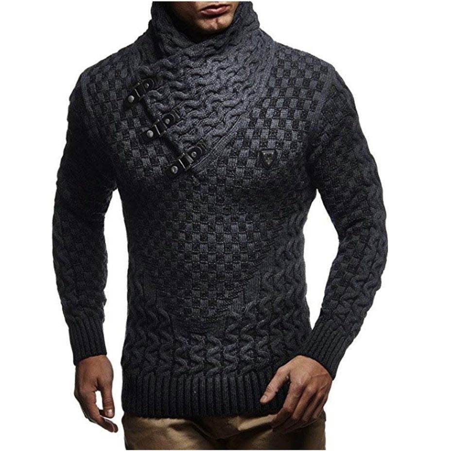 Turtleneck pullover sweater - Mubimart