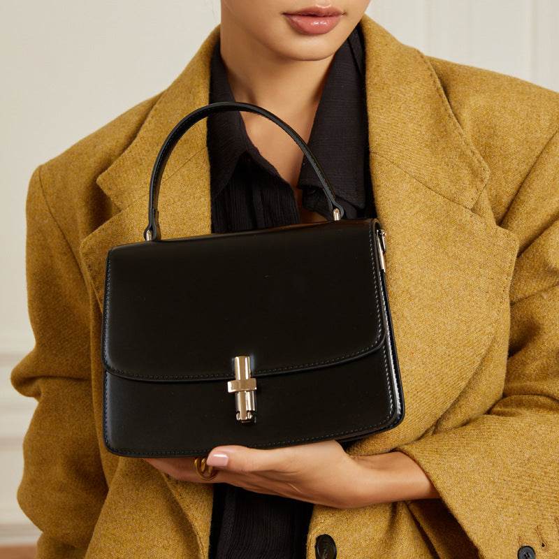 Crossbody Genuine Leather Saddle Bag Women - Mubimart
