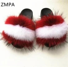 Vossenbont pantoffels slippers