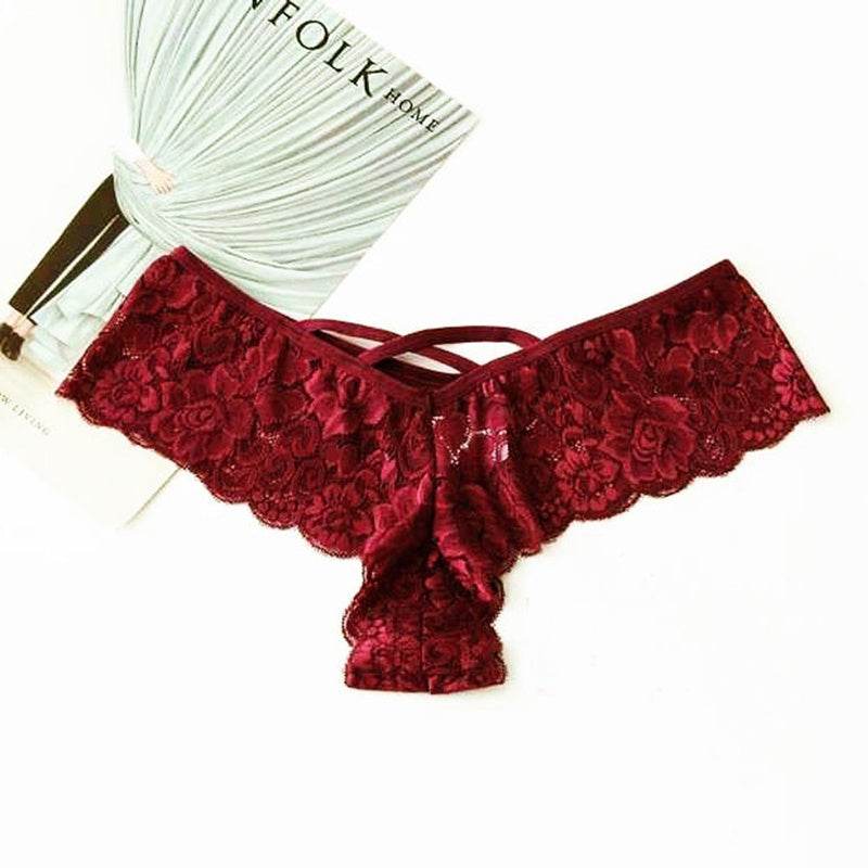 Thong Sexy Lingerie Ladies Underwear Seamless Lace Panties Bikini Panties Thong Panties Briefs Tan a Women's Thong S-3XL - Mubimart