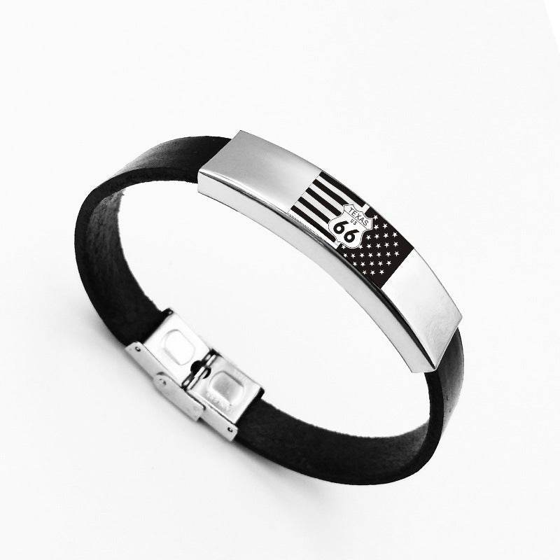 Titanium steel bangle bracelet - Mubimart