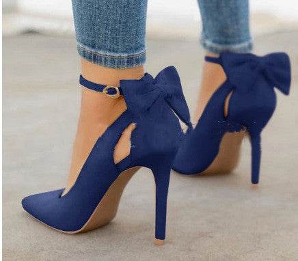 Women's bow stiletto heels - Mubimart