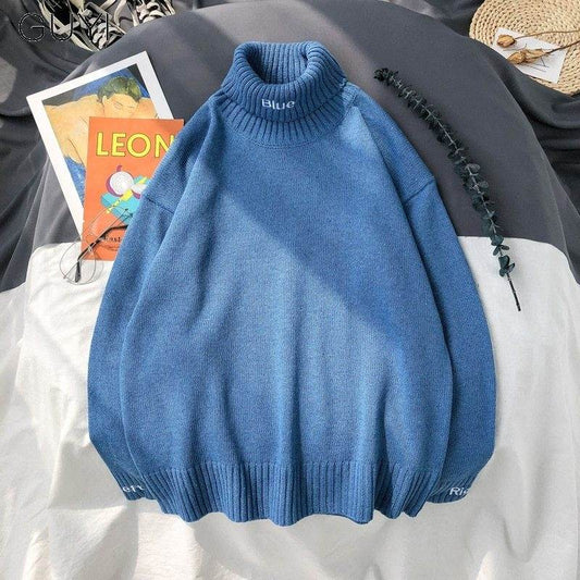 Turnable turtleneck sweater - Mubimart