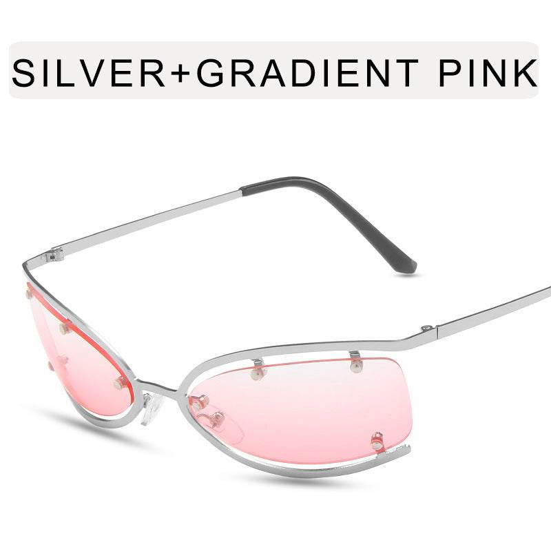 Women's Fashion Cat Eye Hollow Sunglasses - Mubimart
