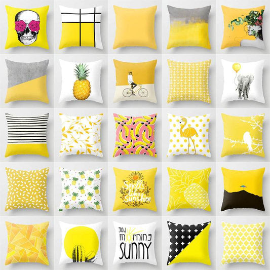 Yellow pillowcase polyester waist cover pillowcase - Mubimart