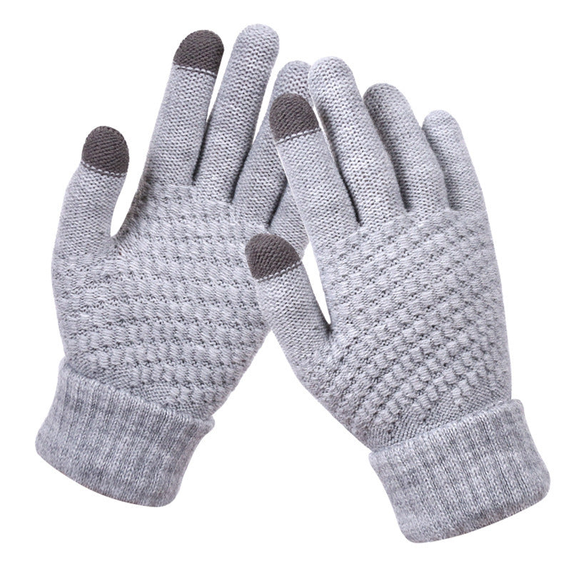 Paar Strickhandschuhe Touchscreen Handschuhe