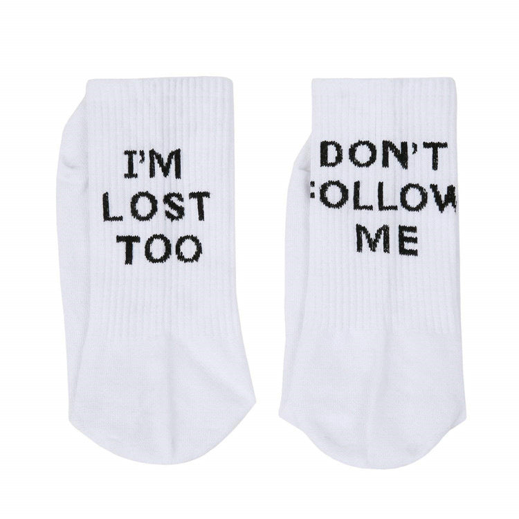 English alphabet socks ins tide socks - Mubimart -  