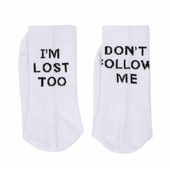 English alphabet socks ins tide socks - Mubimart -  