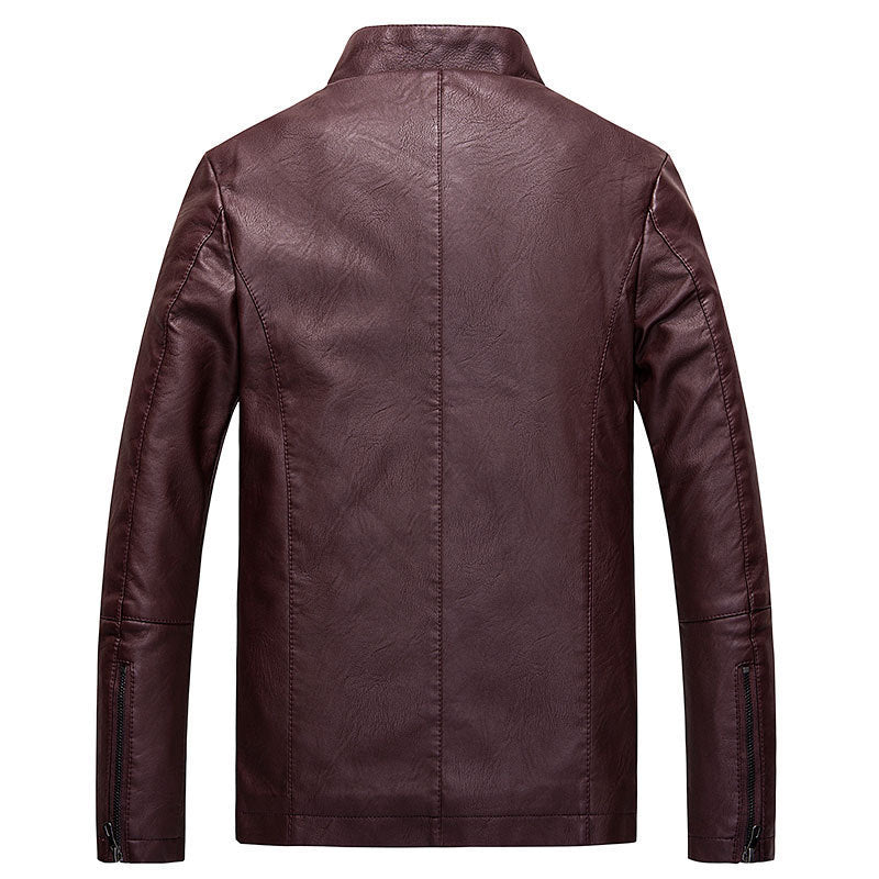 Men's leather PU leather jacket