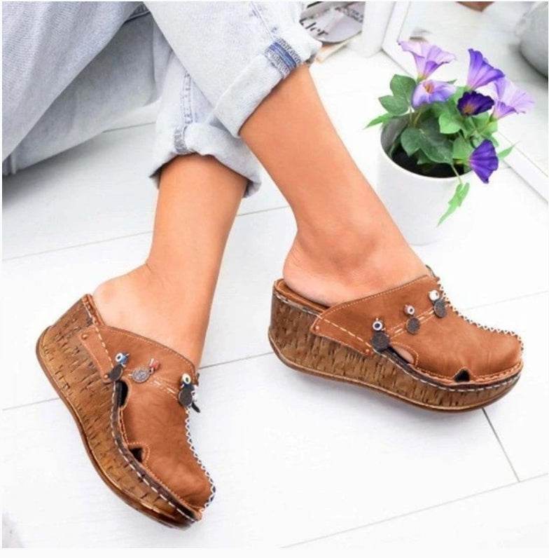 Women's platform wedge sandals - Mubimart