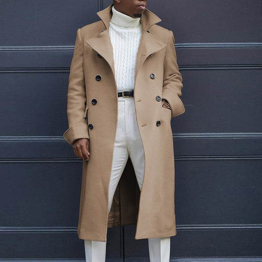 British Loose Coat Mid-Length Trench Coat - Mubimart