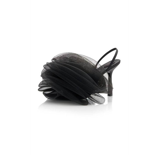 Mesh Bath Ball Flower Ankle-strap Stilettos High Heels - Mubimart