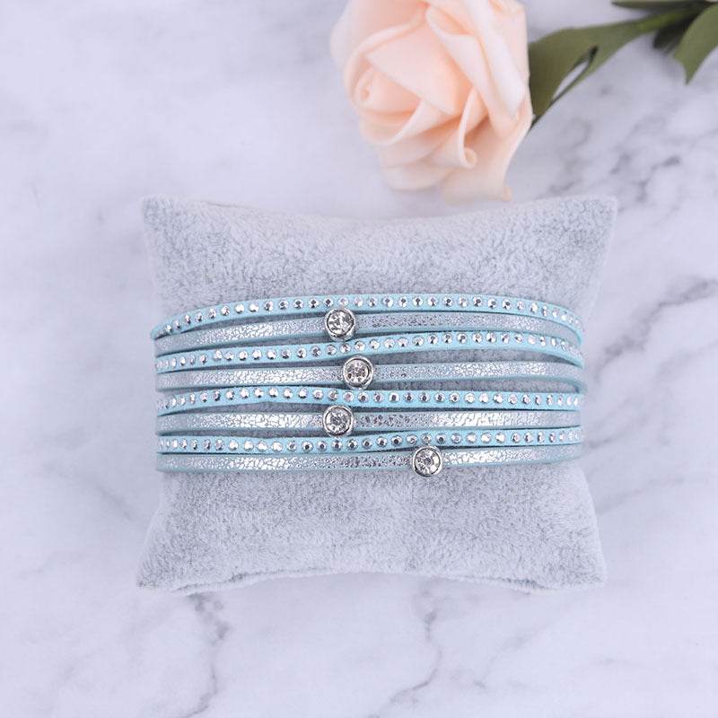 Multiple Layers Crystal Charm Bracelet For Women - Mubimart