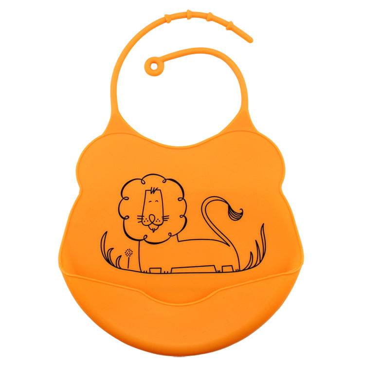 Cartoon silicone bib - Mubimart