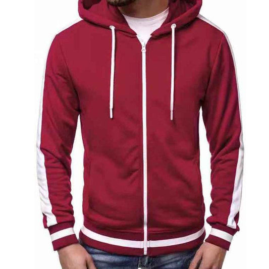 Zipper hooded cardigan - Mubimart