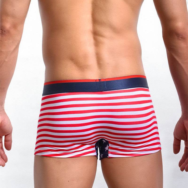 American flag printed ribbed boxers - Mubimart