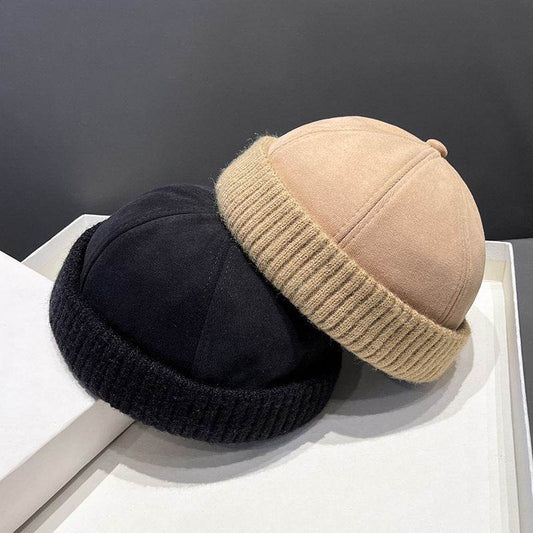 Autumn And Winter Deerskin Velvet Beret Melon Skin Hat - Mubimart