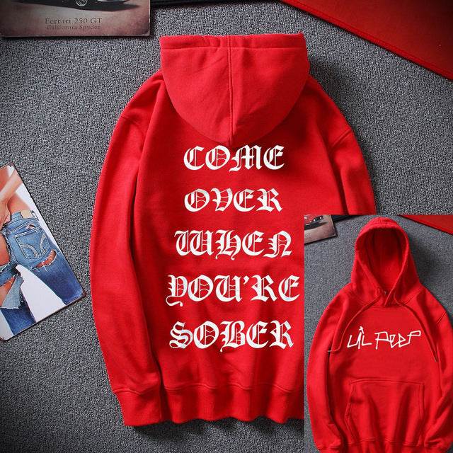 Cool Men Hip Hop Streetwear Top Cotton Fleece Sweatshirt - Mubimart