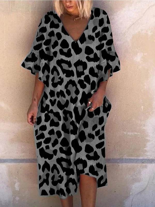 Loose casual plus size dress - Mubimart