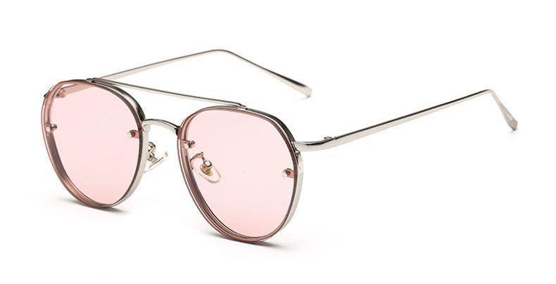 OCEAN TINTED AVIATOR SUNGLASSES - Mubimart