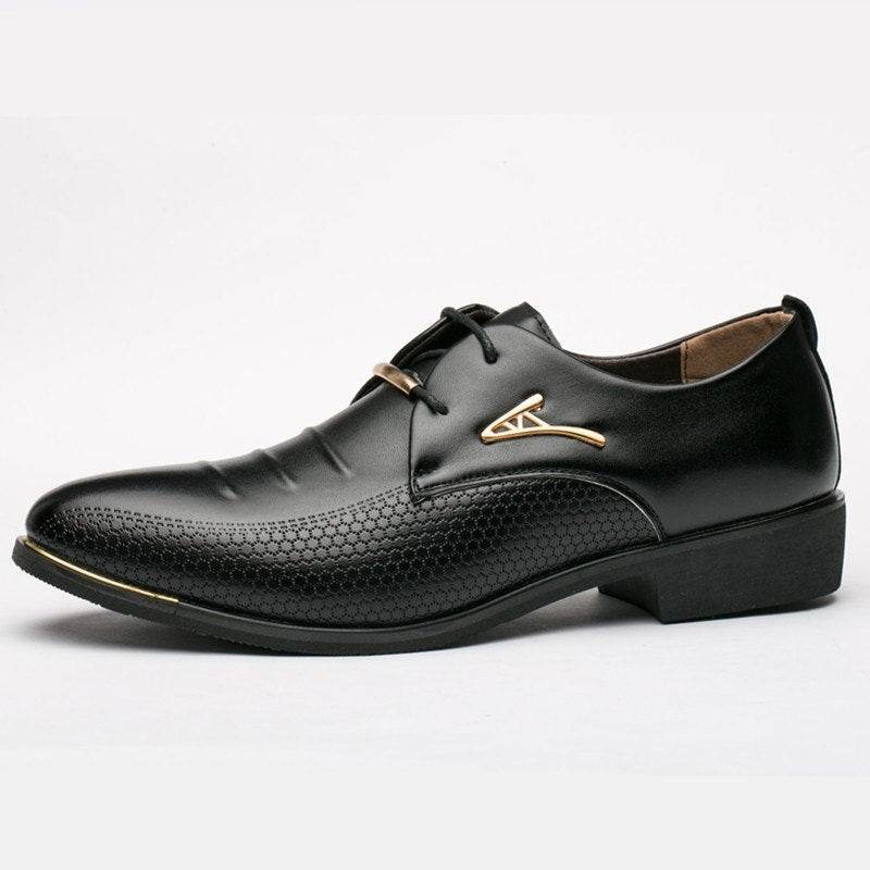 luxury Brand Classic Man Pointed Toe Dress Shoes Mens Patent Leather Black Wedding Shoes Oxford Formal Shoes Big Size fashion - Mubimart