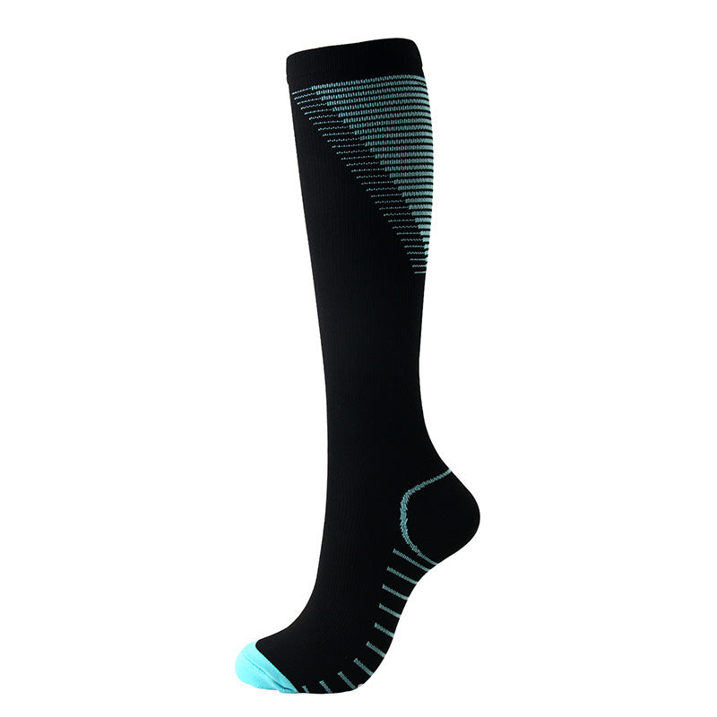 Color pattern V-shaped compression socks - Mubimart -  