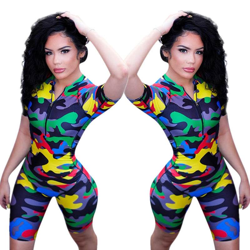 Camouflage bodysuit - Mubimart