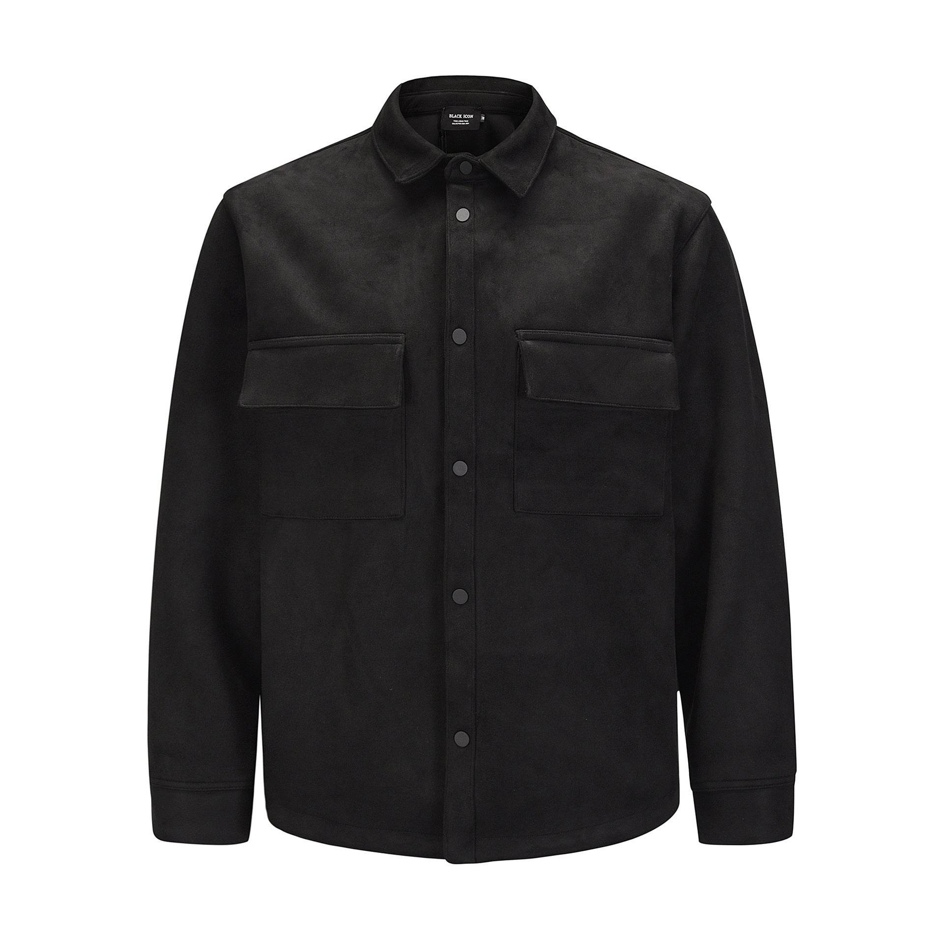 Leather velvet padded shirt loose casual jacket jacket - Mubimart