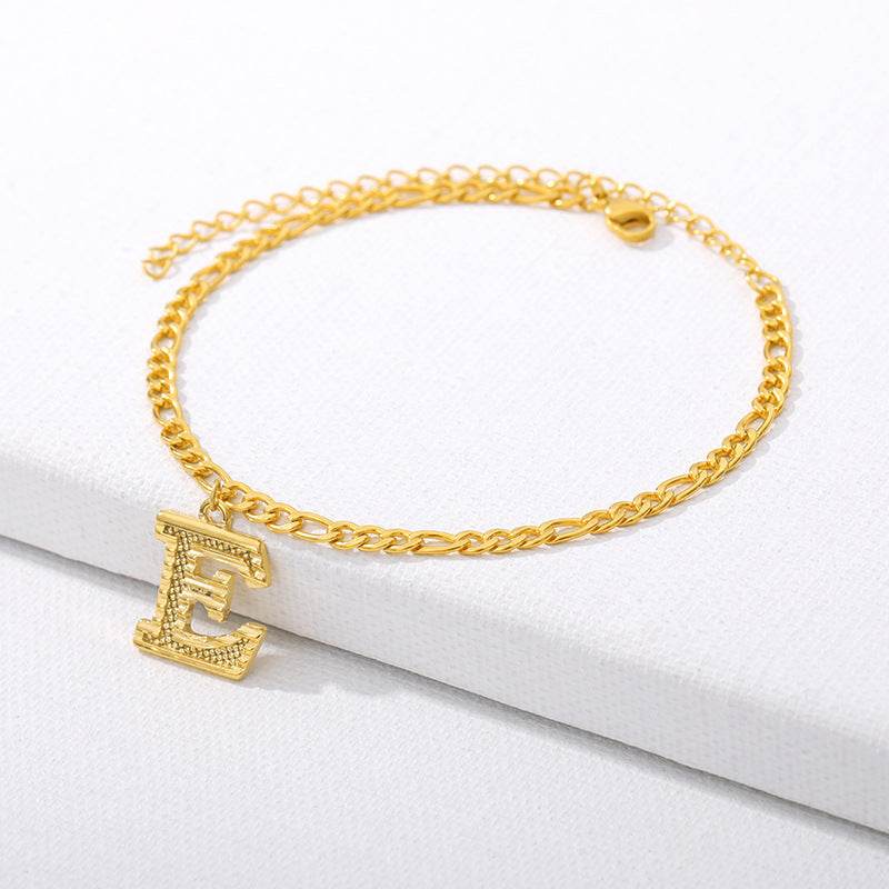 26 English alphabet anklets - Mubimart