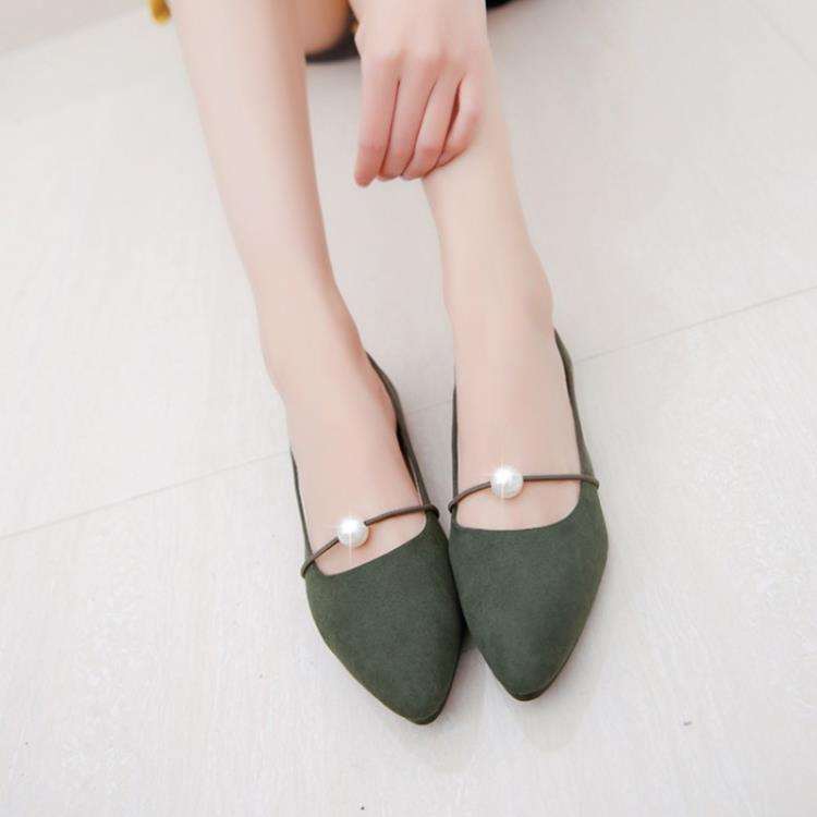 Pearl non-slip flats